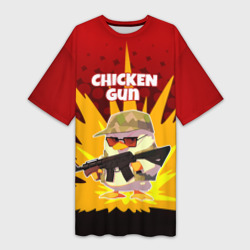 Платье-футболка 3D Chicken Gun - спецназ