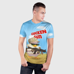 Мужская футболка 3D Slim Цыпленок - Чикен Ган - фото 2