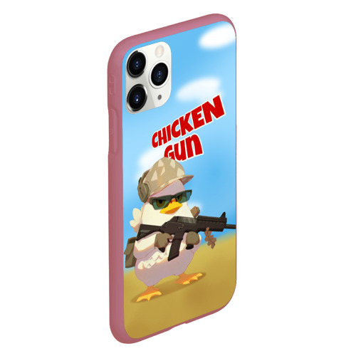 Чехол для iPhone 11 Pro матовый с принтом Цыпленок -  Чикен Ган, вид сбоку #3