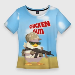 Женская футболка 3D Slim Цыпленок - Чикен Ган