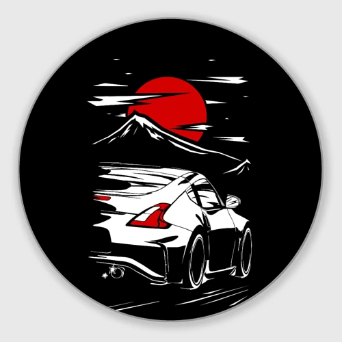 Круглый коврик для мышки Nissan 370Z