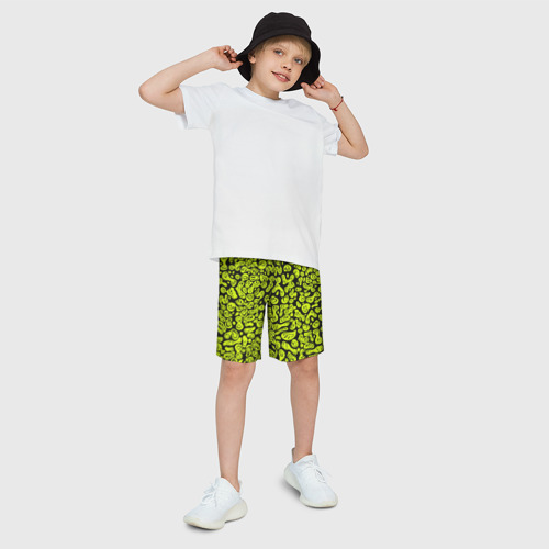 Детские спортивные шорты 3D с принтом Toxic smile, фото на моделе #1