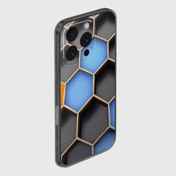Чехол для iPhone 16 Pro силиконовый с защитой камеры Гексагон - фото 2