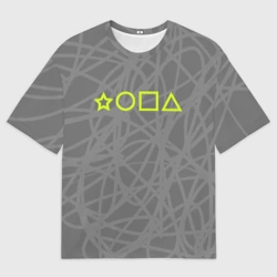 Женская футболка oversize 3D Ребус - жопа