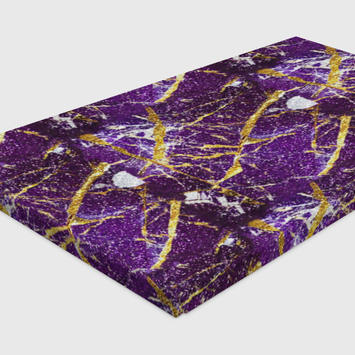 Холст прямоугольный Фиолетовые и золотые блестки, цвет 3D печать - фото 4