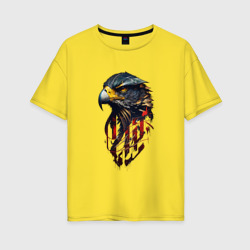 Женская футболка хлопок Oversize Беркут хищная птица