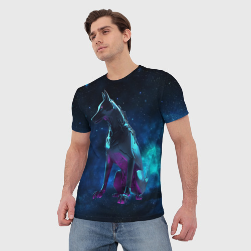 Мужская футболка 3D Киберпанк Волк, цвет 3D печать - фото 3
