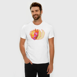 Мужская футболка хлопок Slim Геометрическое яблоко - фото 2
