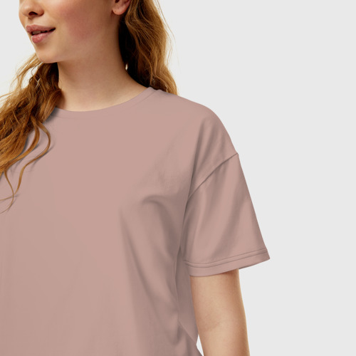 Женская футболка хлопок Oversize с принтом Together since ХХ22: пара для 3420609 - редактируемая, фото на моделе #1