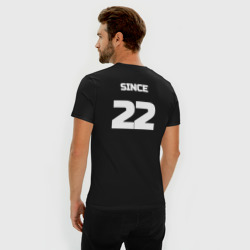 Мужская футболка хлопок Slim Together since ХХ22: редактируемая пара для 3420609 - фото 2
