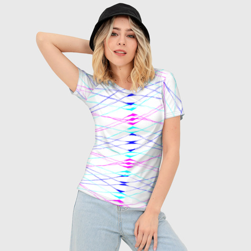 Женская футболка 3D Slim Путанка, цвет 3D печать - фото 3