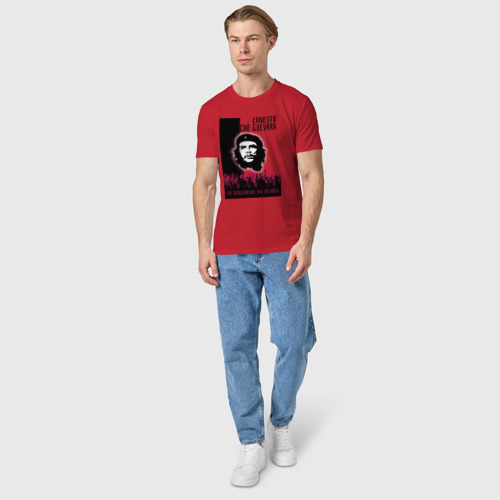 Мужская футболка хлопок Эрнесто Че Гевара и революция, цвет красный - фото 5