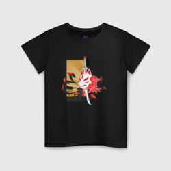 Детская футболка хлопок Nine tailed fox, misaki kitsune