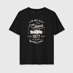 Женская футболка хлопок Oversize Я классический 1977