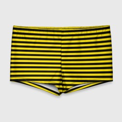 Мужские купальные плавки 3D Черно-желтые осиные полосы