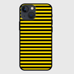 Чехол для iPhone 13 mini Черно-желтые осиные полосы
