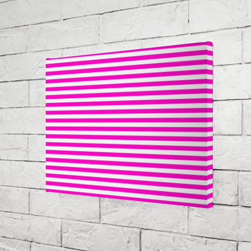 Холст прямоугольный Ярко-розовые полосы, цвет 3D печать - фото 3