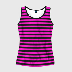 Женская майка 3D Черно-розовые Эмо полосы