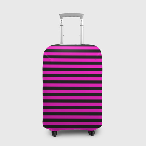 Чехол для чемодана 3D Черно-розовые Эмо полосы, цвет 3D печать