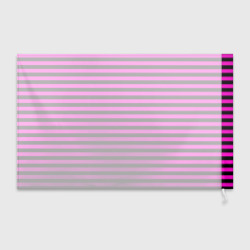 Флаг 3D Черно-розовые Эмо полосы - фото 2