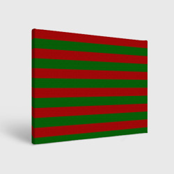 Холст прямоугольный Красно-зеленые полоски
