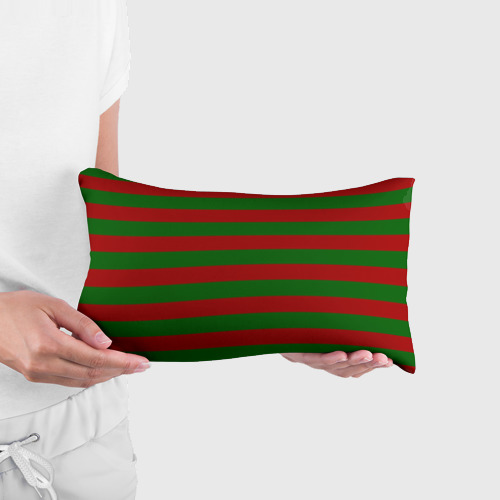 Подушка 3D антистресс Красно-зеленые полоски - фото 3
