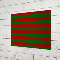 Холст прямоугольный Красно-зеленые полоски - фото 2