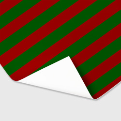 Бумага для упаковки 3D Красно-зеленые полоски - фото 2