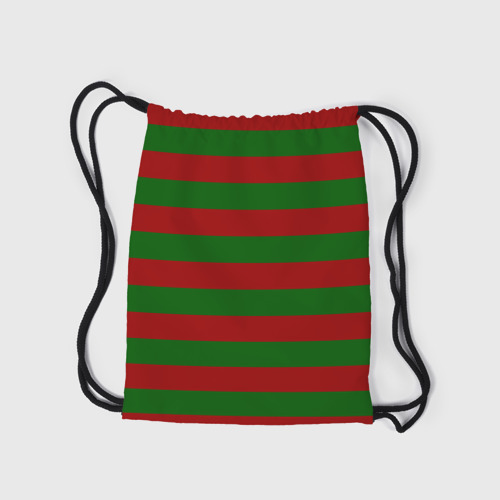 Рюкзак-мешок 3D Красно-зеленые полоски - фото 7