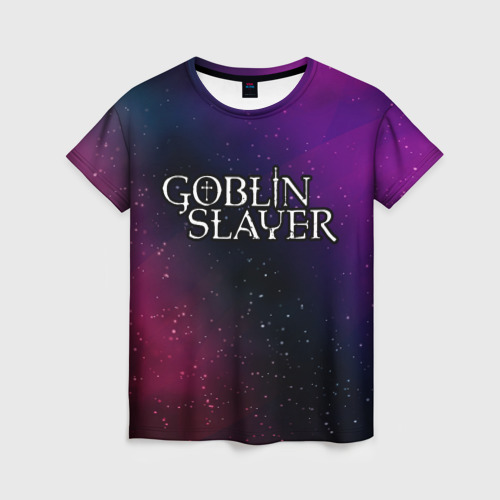 Женская футболка 3D с принтом Goblin Slayer gradient space, вид спереди #2
