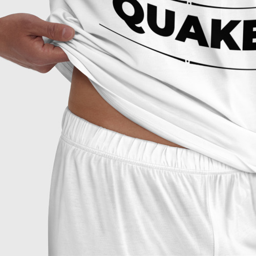 Мужская пижама хлопок Quake love classic, цвет белый - фото 6