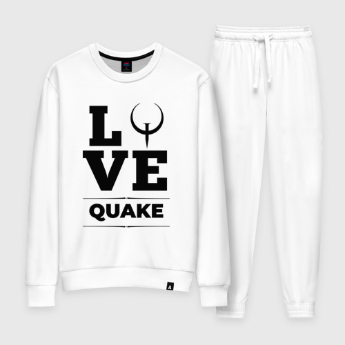 Женский костюм хлопок с принтом Quake love classic, вид спереди #2