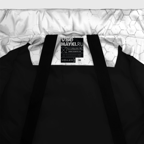 Зимняя куртка для мальчиков 3D Warframe glitch на светлом фоне: надпись, символ, цвет черный - фото 7