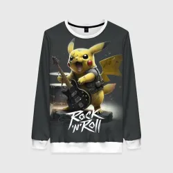 Женский свитшот 3D Пикачу Рок n roll