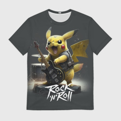 Мужская футболка 3D Пикачу Рок n roll