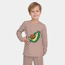 Детская пижама с лонгсливом хлопок Авокадо и  пресс зож - фото 2
