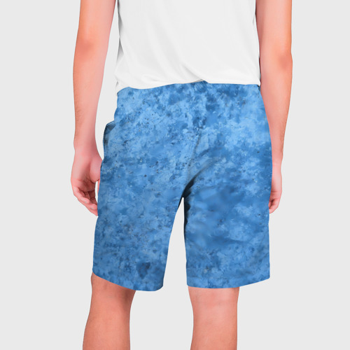 Мужские шорты 3D с принтом Синий камень, вид сзади #1