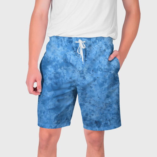 Мужские шорты 3D с принтом Синий камень, вид спереди #2
