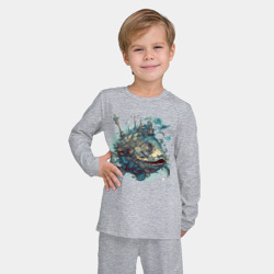 Детская пижама с лонгсливом хлопок Полёт механической рыбы - фото 2