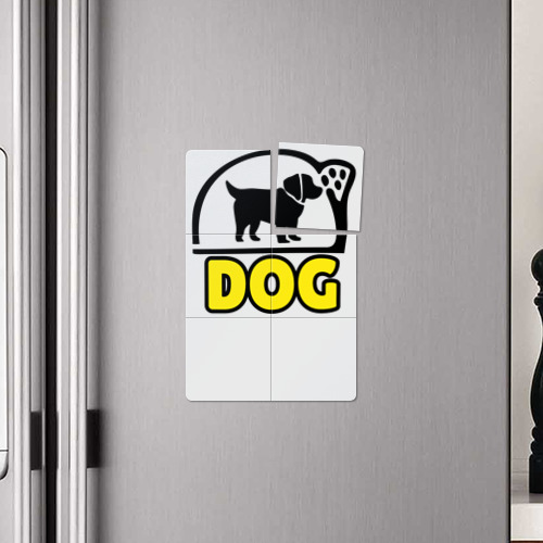 Магнитный плакат 2Х3 Силуэт щенка с надписью Dog - фото 4