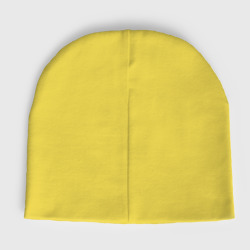 Шапка с принтом Портрет капибары в шляпе для ребенка, вид сзади №1. Цвет основы: желтый