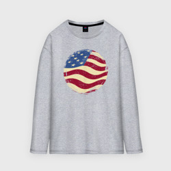 Мужской лонгслив oversize хлопок Flag USA