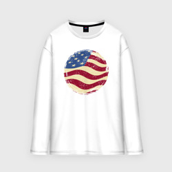 Женский лонгслив oversize хлопок Flag USA