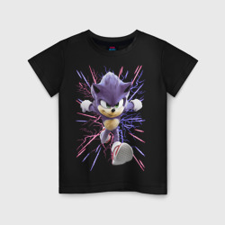 Светящаяся детская футболка Sonic is running