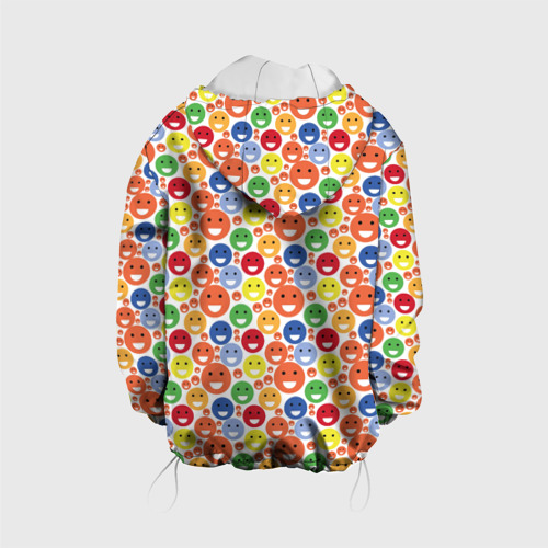 Детская куртка 3D Смайлы-пузырьки, цвет белый - фото 2