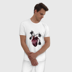 Мужская пижама хлопок Увядшее сердце - фото 2
