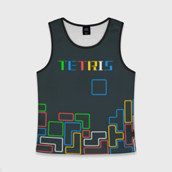 Детская майка 3D Tetris neon