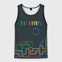 Мужская майка 3D Tetris neon