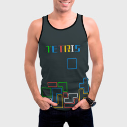 Мужская майка 3D Tetris neon - фото 2