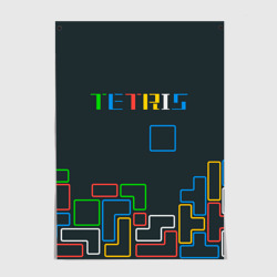 Постер Tetris neon